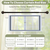 Heavy Duty Adjustable Double Curtain Rod for Windows 28 to 48 Inches – 1 Inch Diameter Decorative Rods with Maple leaf Finials & Sturdy Brackets for Living Room, Bedroom – Easy to Install, Bronze