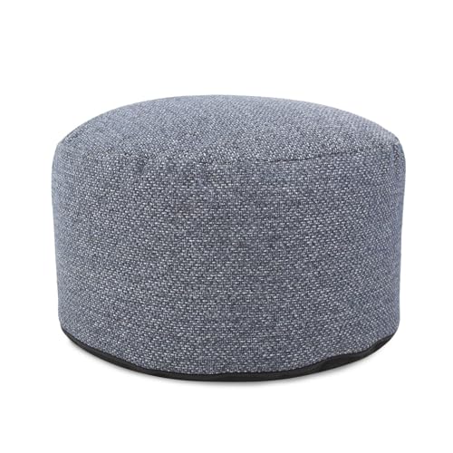 Howard Elliott Collection Round Foot Pouf Panama Indigo