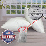MSD 3 Pack Pillow Insert 26x26 Hypoallergenic Square Form Sham Stuffer Standard White Polyester Decorative Euro Throw Pillow Inserts for Sofa Bed - Made in USA (Set of 3) - Machine Washable and Dry
