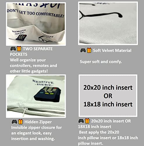 Papa Gifts Grandpa Gifts, 2-Pocket 2-Sided Papa Pillow Covers 18x18 Inch and Engraved Spoon, Fathers Day Birthday Christmas Thanksgiving Day Gifts for Papa Popop Granddad