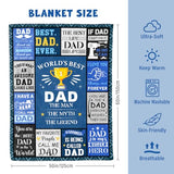 Dads Fathers Day Birthday Gifts Ideas - Dads Gifts from Daughter Son - Christmas Valentines Day Birthday Presents for Dad - Presents for Father Who Wants Nothing - Best Dad Ever Blanket 50"x60"