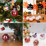 12 Pack Clear Plastic Fillable Ornament Ball 3.15''/80mm for Christmas,Holiday, Wedding,Home Decor