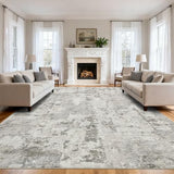GarveeHome Large Area Rugs 9x12 for Living Room, Neutral Abstract Washable Rug Modern Non Slip Floor Mat Carpet Indoor Beige Accent Rug for Bedroom Dining Room Playroom Nursery Home Decor