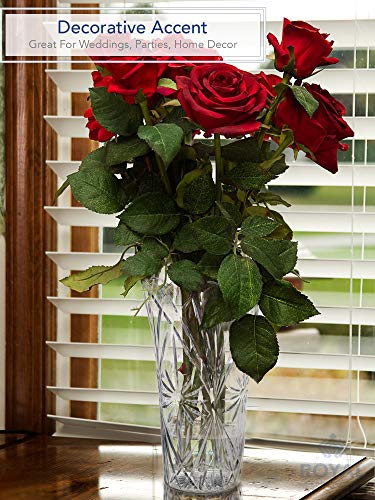 Royal Imports Flower Acrylic Vase Decorative Centerpiece for Home or Wedding Non-Breakable Plastic - 9" Tall, 4" Opening - Clear