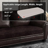 ANARACHON Leather Look Couch Cushion Covers Sofa Seat Slipcovers Sets Couches Furniture Protector for Sectional Armchair Loveseat Pets Kids Stretch Spandex Fabric (1 Cushion Loveseat, Chocolate)