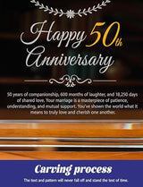 50th Wedding Anniversary Crystal Quartz Clock,50 Years of Marriage Gift,Happy Golden Anniversary Decoration Gift,for Parents,Grandparents,Couple