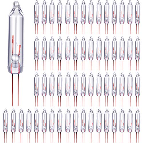 Mudder 100 Pcs Mini Christmas 2.5 Volt Replacement Light Bulbs for Christmas Trees Decorative Light Supplies Indoor Outdoor Xmas Decor, 0.17 Ampere, 0.42 Watt (Clear)