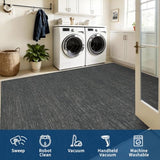 GarveeHome Washable Bedroom 4x6 Rug Modern Solid Easy Jute Area Rugs