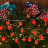 3M 20LED Fruit Strawberry String Lights Battery Powered Indoor Outdoor Lighting Lamp for Wedding Home Birthday Garden Yard Patio Party Christmas Tree Cute Decorations