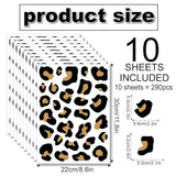 10 Sheets 290Pcs Leopard Wall Decals Removable Peel & Stick Wall Stickers Self-Adhesive Animal Print Vinyl Decor for Nursery,Car,Door,Home,Bedroom,DIY Easy Installation