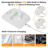 Battery Powered Desk Lamp, Portable Lamps Rechargeable 3 Color Modes Touch Control Stepless Dimming, Wireless Desk Lamp with 2000mAh, Small LED Table Light for Dorm Study Office Bedroom,White