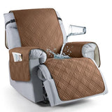 TAOCOCO 100% Waterproof Recliner Chair Cover, Small Recliner Covers for Recliner Chair with Pocket, Non Slip Reclining Chair Cover Furniture Protector for Kids, Dogs(20'', Brown)