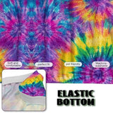 Rainbow Tie Dye Print Stretch Armless Futon Cover Sofa Couch Slipcovers Folding Armless Sofa Bed Slipcovers Furniture Protector Machine Washable