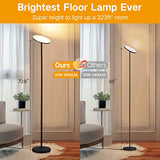 OUTON Floor Lamp, 30W/3000LM LED Modern Torchiere Sky Lamp, Super Bright Dimmable Standing Tall Lamp with 4 Color Temperatures, Remote Touch Control, 1 Hour Timer for Living Room Bedroom Office, Black