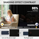 MIULEE Blackout Curtains 4 Panels Sets Black 63 Inch Length, Top and Bottom Rod Pocket Room Darkening Curtains for Bedroom Windows, 4 Pack Solid Thermal Insulated Light Blocking Curtain Drapes