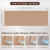 2x6 Jute Woven Runner Rug: Non Slip Backing Solid Color Easy Clean Hallways