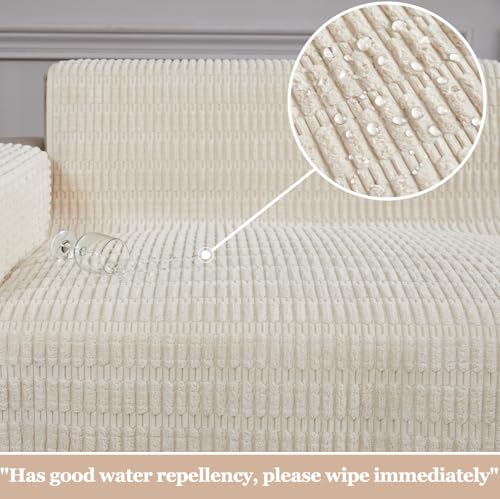 Sofa Armrest Cover Couch Arm Cover Arm Covers for Chair, Anti-Slip Couch Arm Protectors Sofa Arm Rest Covers (Cream White, 18x22x2pcs)