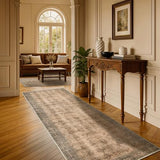 2x6 Washable Area Rug, Vintage Boho Traditional Pattern, Non-Slip Stain Resistant Rug for Living Room Bedroom(2x6,Brown/Boho)