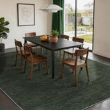 4x6 Washable Area Rug, Dark Green Solid Area Rugs for Living Room & Bedroom