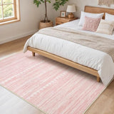 Boho 4x6 Pink Area Rug Living Room Rugs Machine Washable