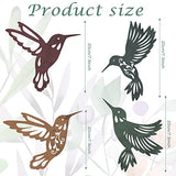 Teling 4 Pcs Metal Hummingbird Wall Art Metal Dragonfly Wall Decor for Modern Farmhouse Rustic Home Living Room Bedroom Kitchen Patio Indoor Outdoor Decor(Hummingbird)