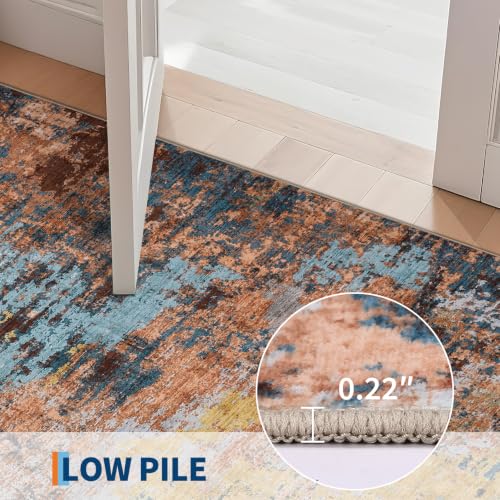 GarveeHome Modern Door Mat 2x3 Machine Washable Rug Yellow