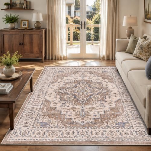 6x9 Area Rug for Living Room Soft Washable Vintage Area Rug