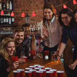 Hiboom 6.56FT Red Cup String Lights, Mini Flip Cup LED Fairy Lights Battery Operated, Graduation Party Decorations for College Dorm Beer Frat Birthday Trailer Park Party Supplies(Red,1 Pack)