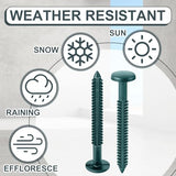 Blulu 18 Pcs 3 Inch Vinyl Shutter Fastener Window Panel Peg Lok Pin Pegs Screws Shutter Spikes Anchor (Forest Green)