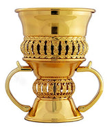 AM Regal Metal Incense Burner - Bakhoor Burner Mubkhara – Frankincense Resin Burner - Ideal for Yoga, Spa & Aromatherapy (Gold)