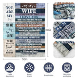 Gifts for Wife, Anniversary Blanket Gifts for Women Her Wife, Wifey Birthday Ideas from Husband, Romantic I Love You Present for Her, Christmas Valentines Mothers Day Presents Throw Blanket 60x50in
