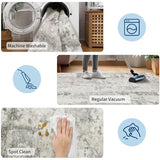 GarveeHome Large Area Rugs 9x12 for Living Room, Neutral Abstract Washable Rug Modern Non Slip Floor Mat Carpet Indoor Beige Accent Rug for Bedroom Dining Room Playroom Nursery Home Decor