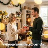 Home Lights 4-Wick Candles for Home Scented - 18oz Soy Wax Candle Long-Lasting Fragrance, Bohemian Natural Textures Home Decor and Housewarming Gifts, Fresh Cut Roses