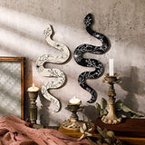 Gerrii Set of 2 Earthy Room Decor Wall Art Boho Witchy Wooden Snake Decor Natural Aesthetic Wall Hanging Boho Art for Apartment Bedroom Living Room(Crawl)