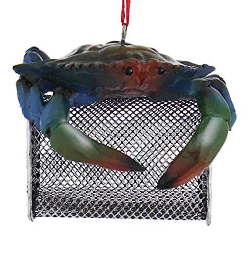 Kurt Adler Blue Crab with Wire Cage Ornament