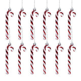 GWHOLE 12 Pcs Candy Cane Christmas Decorations, Red and White Candy Cane Decoration Christmas Hanging Ornaments for Christmas Tree Xmaxs Holiday Party Supplies Decoration Favors