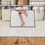 Slant Floor Mirror for Shoes - Compact 24x36 Full Length Mirror, Ideal for Bedroom or Dressing Room, Standing Design, Sleek and Modern