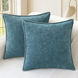 CaliTime Decorative Couch Throw Pillow Covers 20 X 20 Inches Smoke Blue