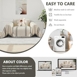 DREAMINGO Couch Cover for Armchair Reversible Chenille Chair Sofa Protector Washable Couch Cover Blanket for Living Room Striped Jacquard Recliner Furniture Slipcover 71"x71"