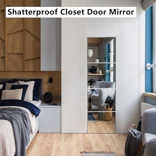 Unbreakable Mirror for Wall, Full Body Mirror for Kids, 4Pack 10 x10 inch, Shatterproof Plexiglass Long Mirrors Fores Bedroom Closet, Children Plastic Mirrors Non Glass Stick on Mirro
