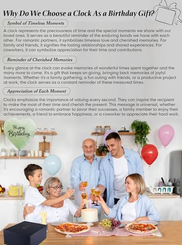 DEEWISH 75th Birthday Gift Quartz Desk Clock – Elegant Home Blessing Decoration for Parents, Grandparents, Friends, Mom, Dad, Happy 75 Years Birthday Decoration for Women Men