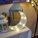 Stars Moon Clouds Logo Night Light, Plastic, White, Decorative Art Lamp