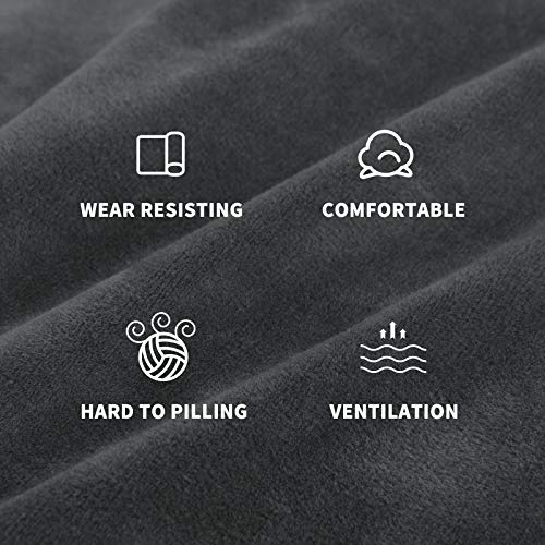 MAXIJIN Velvet Futon Cover Full Size Stretch Futon Mattress Cover Thick Soft Armless Sofa Bed Slipcover Plush Couch Furniture Protector with Elastic Bottom, Machine Washable (Gray)