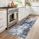 KOZYFLY Modern Runner Rug 2x6 Washable Multi-Grey Hallway Runner