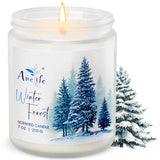 Winter Forest Candle | Pine & Cedarwood Scented Soy Candles - Aromatherapy Candles for Home, Holiday Candle Gift for Women & Men, Winter Christmas Home Décor