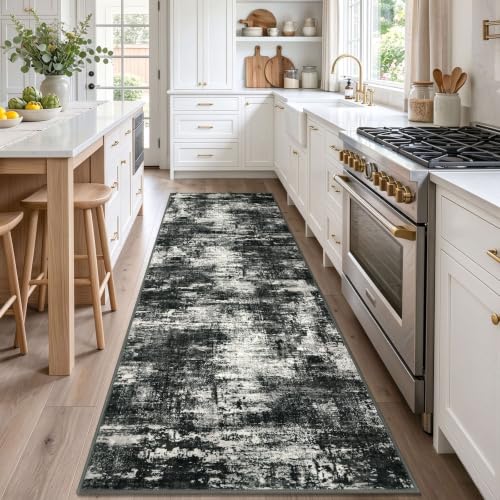 Abstract Washable 3x10 Runner Rug Runners for Hallways Non Slip