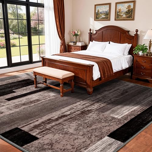 5x7 Washable Area Rugs for Living Room and Bedroom(5x7,Chocolate)