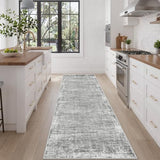2.5 x 8 Kitchen Runner Rug for Hallways, Grey Washable Runner Rugs