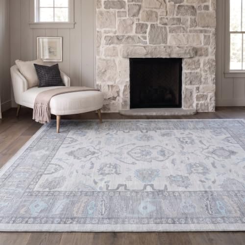 Fame Rugs Modern Oushak Rug 2'5x13, Vintage Turkish Brown Oriental Antique Inspired Extra Long Runner Rugs, Foldable Washable Luxury Living Room Bedroom (384GB, 2'5 x 13'1)