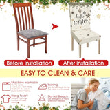 Ganeen 6 Pcs Christmas Chair Covers Merry Christmas Chair Back Cover Stretch Xmas Seat Protector Washable Xmas Dining Seat Protector Slipcover for Dining Room Kitchen Holiday Party (Pine Cone Style)